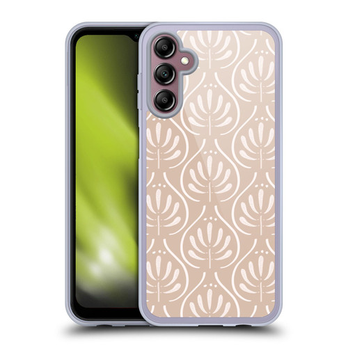 Anis Illustration Mix Pattern Boho Beige Soft Gel Case for Samsung Galaxy A14 5G