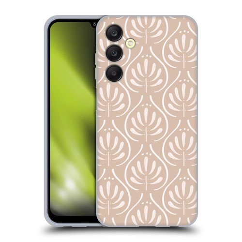 Anis Illustration Mix Pattern Boho Beige Soft Gel Case for Samsung Galaxy A25 5G