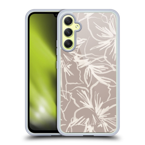 Anis Illustration Mix Pattern Floral Lines Soft Gel Case for Samsung Galaxy A34 5G