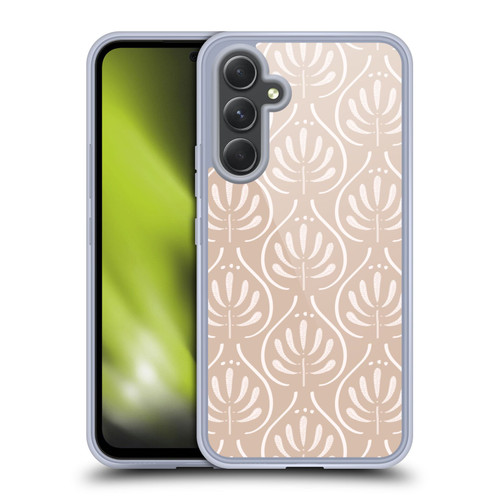 Anis Illustration Mix Pattern Boho Beige Soft Gel Case for Samsung Galaxy A54 5G