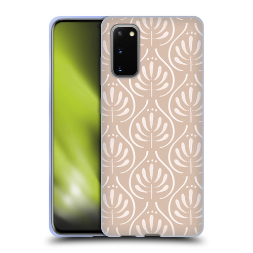Anis Illustration Mix Pattern Boho Beige Soft Gel Case for Samsung Galaxy S20 / S20 5G