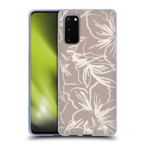Anis Illustration Mix Pattern Floral Lines Soft Gel Case for Samsung Galaxy S20 / S20 5G