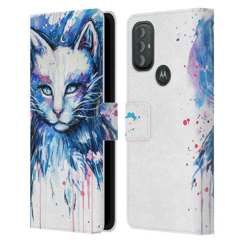 Pixie Cold Cats Space Leather Book Wallet Case Cover For Motorola Moto G10 / Moto G20 / Moto G30