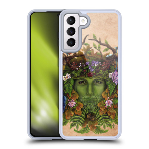 Brigid Ashwood Celtic Wisdom The Greenman Soft Gel Case for Samsung Galaxy S21 5G & MagSafe