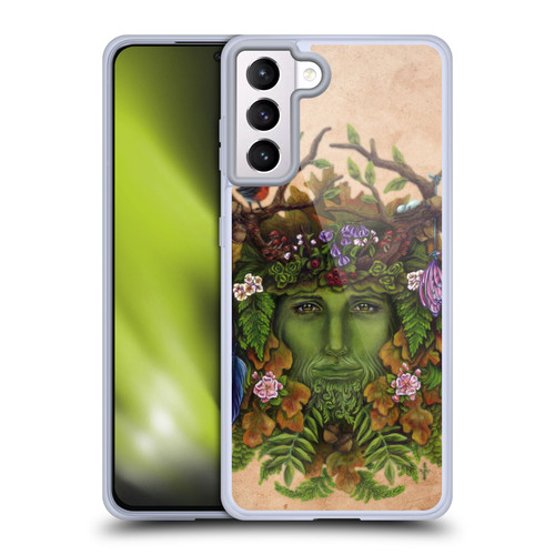 Brigid Ashwood Celtic Wisdom The Greenman Soft Gel Case for Samsung Galaxy S21+ 5G & MagSafe