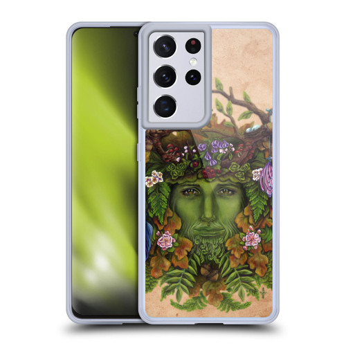 Brigid Ashwood Celtic Wisdom The Greenman Soft Gel Case for Samsung Galaxy S21 Ultra 5G & MagSafe