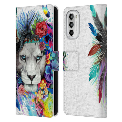 Pixie Cold Cats King Of The Lions Leather Book Wallet Case Cover For Motorola Moto G52