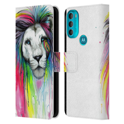 Pixie Cold Cats Rainbow Mane Leather Book Wallet Case Cover For Motorola Moto G71 5G