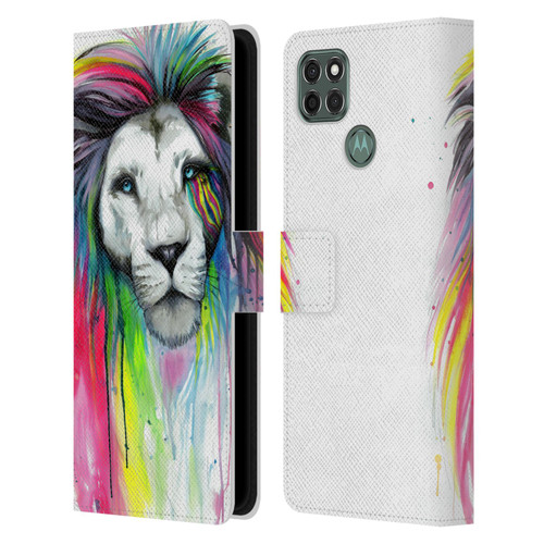 Pixie Cold Cats Rainbow Mane Leather Book Wallet Case Cover For Motorola Moto G9 Power