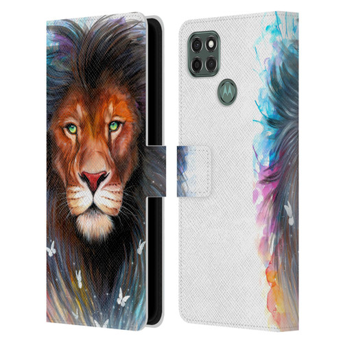 Pixie Cold Cats Sacred King Leather Book Wallet Case Cover For Motorola Moto G9 Power