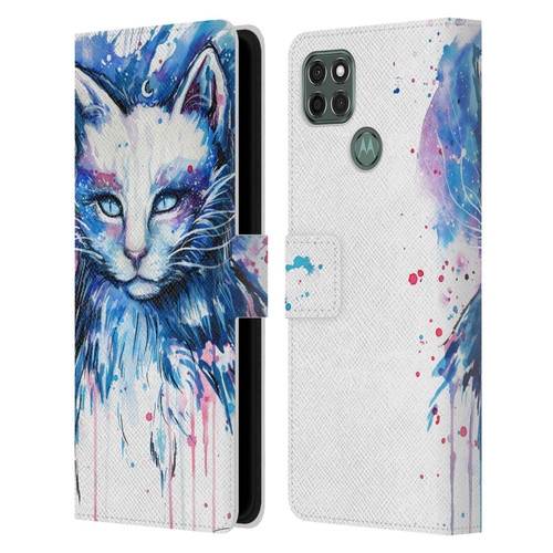 Pixie Cold Cats Space Leather Book Wallet Case Cover For Motorola Moto G9 Power