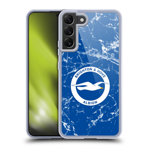 Brighton & Hove Albion F.C Logo Marble Soft Gel Case for Samsung Galaxy S22+ 5G & MagSafe