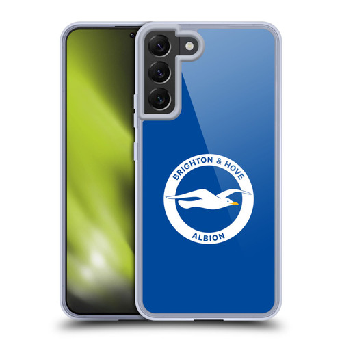 Brighton & Hove Albion F.C Logo Plain Soft Gel Case for Samsung Galaxy S22+ 5G & MagSafe