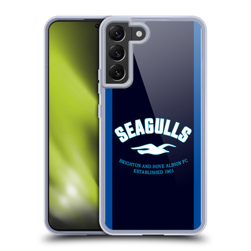Brighton & Hove Albion F.C Logo Seagulls Soft Gel Case for Samsung Galaxy S22+ 5G & MagSafe