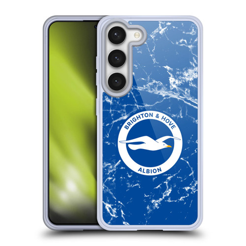 Brighton & Hove Albion F.C Logo Marble Soft Gel Case for Samsung Galaxy S23 5G & MagSafe