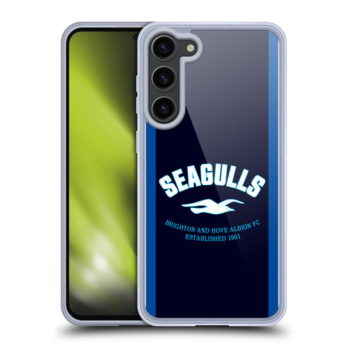 Brighton & Hove Albion F.C Logo Seagulls Soft Gel Case for Samsung Galaxy S23+ 5G & MagSafe