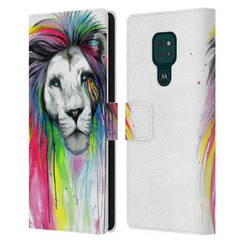 Pixie Cold Cats Rainbow Mane Leather Book Wallet Case Cover For Motorola Moto G9 Play