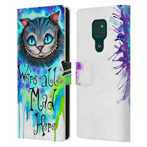 Pixie Cold Cats We Are All Mad Here Leather Book Wallet Case Cover For Motorola Moto G9 Play