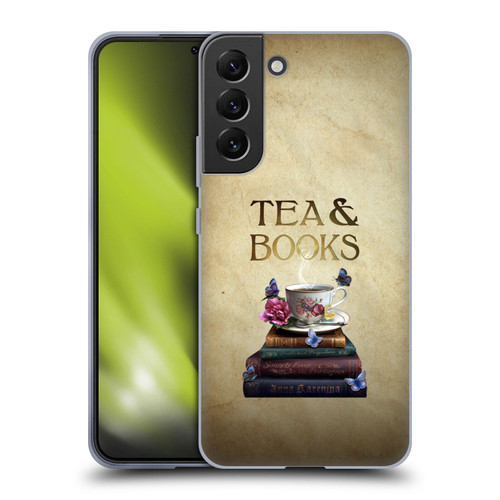 Brigid Ashwood Vintage Romance 2 Tea And Books Soft Gel Case for Samsung Galaxy S22+ 5G & MagSafe