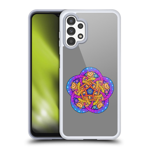 Beth Wilson Doodle Cats 2 Ginger Celtic Knot Soft Gel Case for Samsung Galaxy A13 (2022)