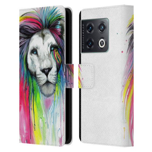 Pixie Cold Cats Rainbow Mane Leather Book Wallet Case Cover For OnePlus 10 Pro