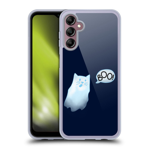 Beth Wilson Doodle Cats 2 Boo Halloween Ghost Soft Gel Case for Samsung Galaxy A14 5G
