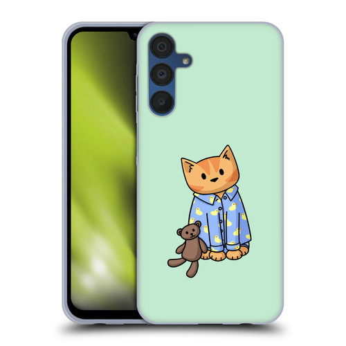 Beth Wilson Doodle Cats 2 Bedtime Pyjama Soft Gel Case for Samsung Galaxy A15 & MagSafe