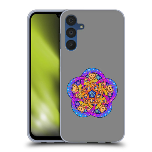 Beth Wilson Doodle Cats 2 Ginger Celtic Knot Soft Gel Case for Samsung Galaxy A15 & MagSafe