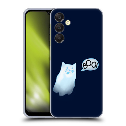 Beth Wilson Doodle Cats 2 Boo Halloween Ghost Soft Gel Case for Samsung Galaxy A25 5G