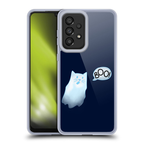Beth Wilson Doodle Cats 2 Boo Halloween Ghost Soft Gel Case for Samsung Galaxy A33 5G (2022)