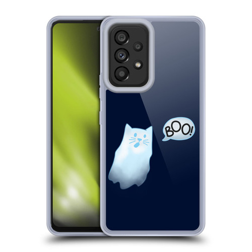 Beth Wilson Doodle Cats 2 Boo Halloween Ghost Soft Gel Case for Samsung Galaxy A53 5G (2022)