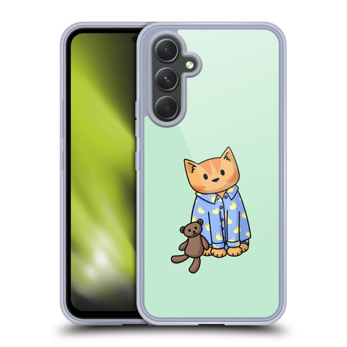 Beth Wilson Doodle Cats 2 Bedtime Pyjama Soft Gel Case for Samsung Galaxy A54 5G