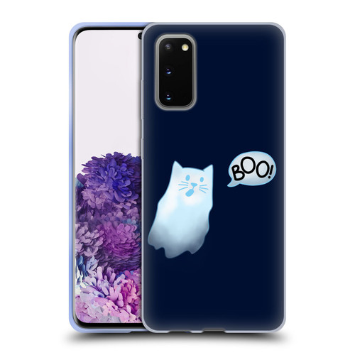 Beth Wilson Doodle Cats 2 Boo Halloween Ghost Soft Gel Case for Samsung Galaxy S20 / S20 5G