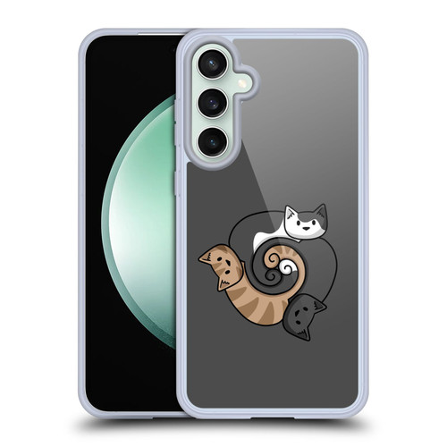 Beth Wilson Doodle Cats 2 Three Triskelion Soft Gel Case for Samsung Galaxy S23 FE 5G & MagSafe