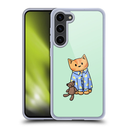 Beth Wilson Doodle Cats 2 Bedtime Pyjama Soft Gel Case for Samsung Galaxy S23+ 5G & MagSafe
