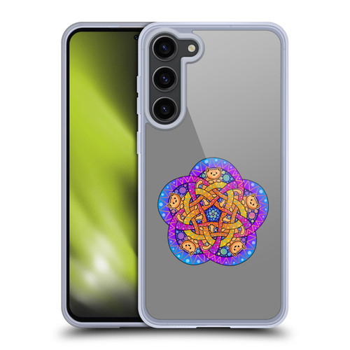 Beth Wilson Doodle Cats 2 Ginger Celtic Knot Soft Gel Case for Samsung Galaxy S23+ 5G & MagSafe