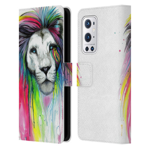 Pixie Cold Cats Rainbow Mane Leather Book Wallet Case Cover For OnePlus 9 Pro