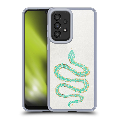 Cat Coquillette Animals Snake Mint Soft Gel Case for Samsung Galaxy A33 5G (2022)