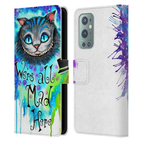 Pixie Cold Cats We Are All Mad Here Leather Book Wallet Case Cover For OnePlus 9