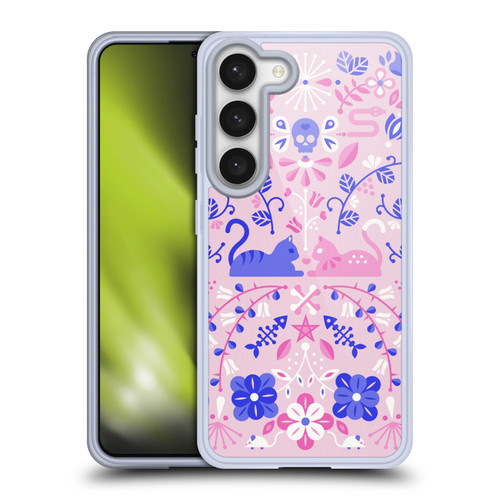 Cat Coquillette Animals Kittens Symmetry Soft Gel Case for Samsung Galaxy S23 5G & MagSafe