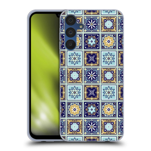 Cat Coquillette Patterns 6 Mexican Tile 2 Soft Gel Case for Samsung Galaxy A15 & MagSafe
