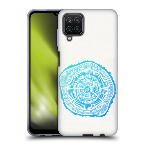 Cat Coquillette Nature Blue Paper Birch Soft Gel Case for Samsung Galaxy A12 (2020)