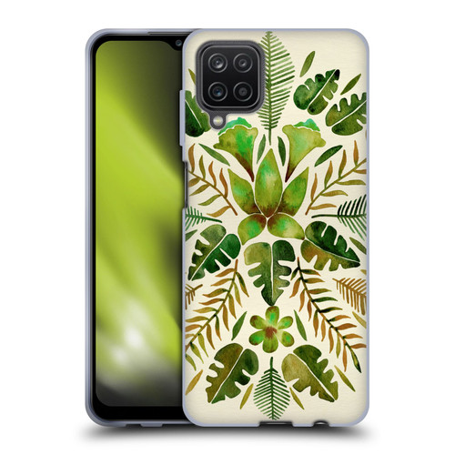 Cat Coquillette Nature Green Tropical Symmetry Soft Gel Case for Samsung Galaxy A12 (2020)
