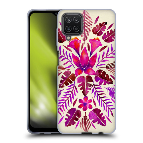 Cat Coquillette Nature Magenta Tropical Symmetry Soft Gel Case for Samsung Galaxy A12 (2020)