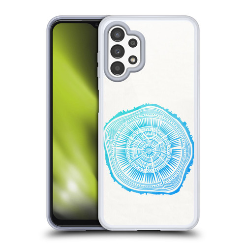 Cat Coquillette Nature Blue Paper Birch Soft Gel Case for Samsung Galaxy A13 (2022)