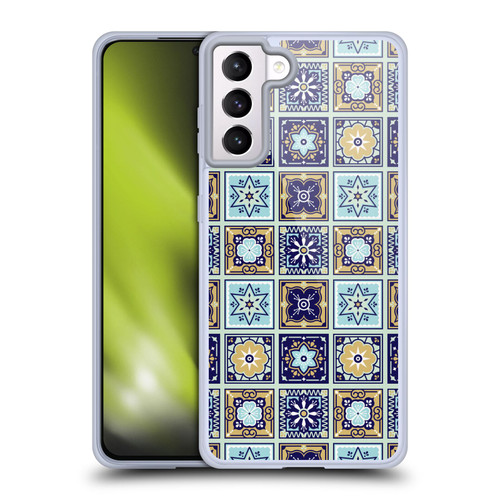 Cat Coquillette Patterns 6 Mexican Tile 2 Soft Gel Case for Samsung Galaxy S21+ 5G & MagSafe