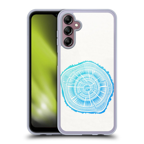 Cat Coquillette Nature Blue Paper Birch Soft Gel Case for Samsung Galaxy A14 5G