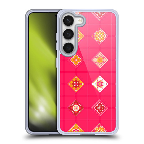 Cat Coquillette Patterns 6 Mexican Tile 3 Soft Gel Case for Samsung Galaxy S23 5G & MagSafe