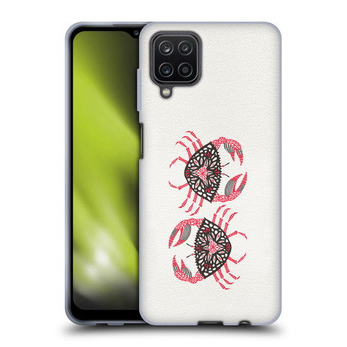 Cat Coquillette Sea Pink Crab Soft Gel Case for Samsung Galaxy A12 (2020)