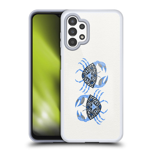 Cat Coquillette Sea Blue Crab Soft Gel Case for Samsung Galaxy A13 (2022)